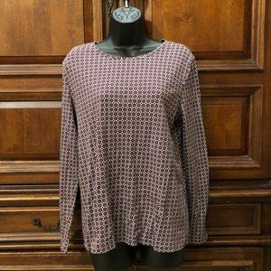 Geometric Long-Sleeved Purple Tee